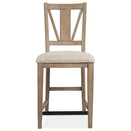 Counter Stool with Upholstered Seat